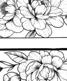 Sexy peony linework forearm tattoo design high resolution download