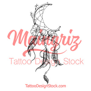 Sexy realistic dreamcatcher tattoo design high resolution download