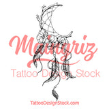 Sexy realistic dreamcatcher tattoo design high resolution download