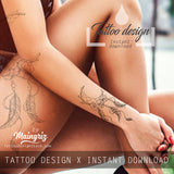 Sexy realistic dreamcatcher tattoo design high resolution download