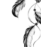 Sexy dreamcatcher realistic  tattoo design high resolution download