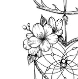 Realistic heart dreamcatcher tattoo design high resolution download