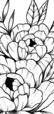 Sexy peony half sleeve linework high resolution download