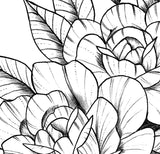 sexy peony linework half sleeve tattoo high resolution download