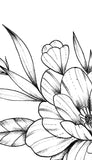 Sexy peony linework forearm  - tattoo design download