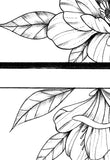 Sexy peony linework forearm  - tattoo design download