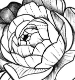 Sexy peony linework forearm tattoo design high resolution download