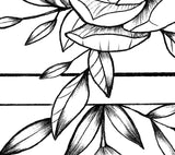Sexy peony linework forearm tattoo design high resolution download