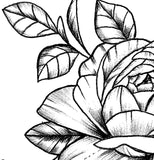 Sexy peony linework forearm tattoo design high resolution download