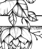 Sexy peony linework forearm tattoo design high resolution download