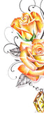 Sexy precious stone with realistic rose tattoo design high resolution resolution