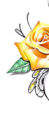 Sexy precious stone with realistic rose tattoo design high resolution download