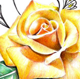 Sexy precious stone with realistic rose tattoo design high resolution download