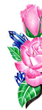 Sexy precious stone with realistic rose tattoo design high resolution