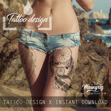 Sexy realistic dreamcatcher tattoo design high resolution download