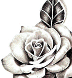 Realistic rose with precious stone tattoo design high resolution download