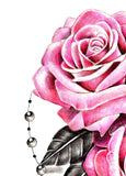 Sexy realistic rose with precious stone tattoo design high resolution download