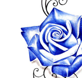 Realistic rose with precious stone tattoo design high resolution download