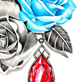 Sexy rose with precious stone tatoo design high resolution download