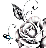 Sexy rose realistic with precious stone tattoo design high resolution download