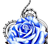 Sexy rose  with precious stone tattoo design high resolution download