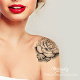 Shoulder rose tattoo design high resolution download