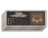 tattoo gift certificate instant download designed for tattoo shop 