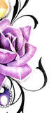 Two realistic roses with precious stone tattoo design high resolution download