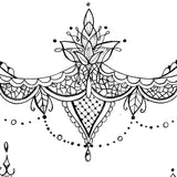Mandala & lace under boob tattoo designs references created by tattoo artists