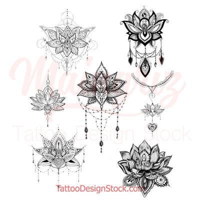 Premium Vector | Round flower mandala for tattoo, henna or coloring page
