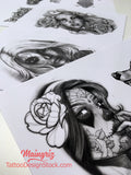 amazing catrina for your custom sleeve tattoo design high resolution download by tattoo artist