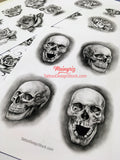 4 amazing realistic skulls for your custom sleeve tattoo design high resolution download by tattoo artist