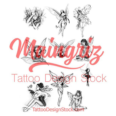 original fairies tattoo design high resolution download