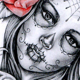 catrina with two roses tattoo design digital download by tattoo artists