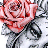 catrina with two roses tattoo design digital download by tattoo artists
