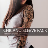 chicano sleeve tattoo design in high resolution download by tattoodesignstock.com