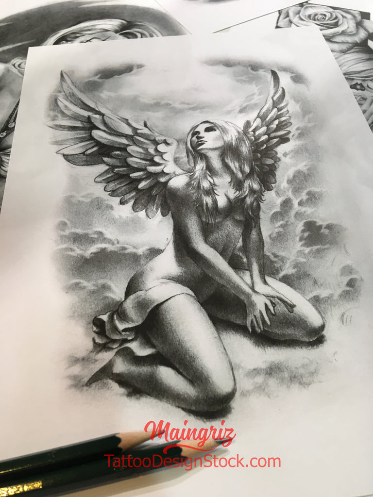 Amazon.com : Set 2 Sheets Red Heart Wings Angel Tattoo Temporary Tattoos  For Men Women Design Decorations Body Neck Chest Shoulder Legs Arm Back  Patterned Pretty Angel Cartoon 3D Tattoo Fake :