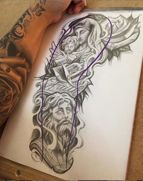 Religious Half Sleeve by Jose Perez Jr TattooNOW