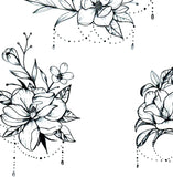 Flowers jewelry tattoo designs digital download in high resolution.