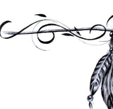 3 feathers with pearl tattoo design high resolution download