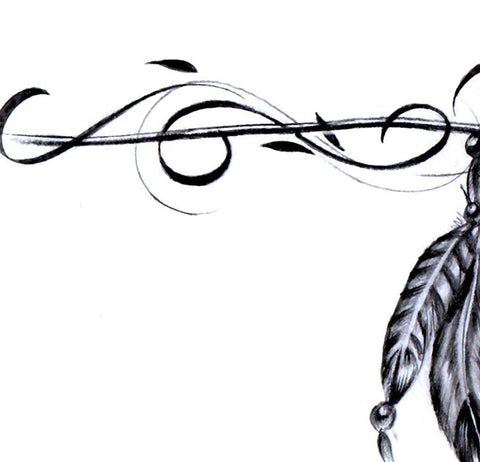 3 feathers with pearl tattoo design digital download – TattooDesignStock