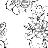 Flowers arabesque Tattoo design