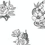 sexy flowers and lace tattoo design high resolution download