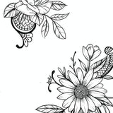 sexy flowers and lace tattoo design high resolution download