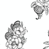 sexy flowers and lace tattoo design high resolution download