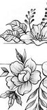original flowers forearm tattoo design digital downlaod