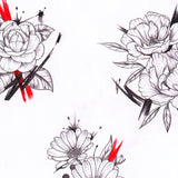 Flowers trash polka Tattoo design