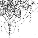 Geometric lotus mandala tattoo design digital download