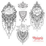 half sleeve Mandala tattoo design digital download