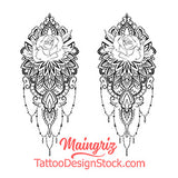 half sleeve mandala Tattoo Design